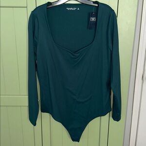 Abercrombie & Fitch Teal Long Sleeve Bodysuit